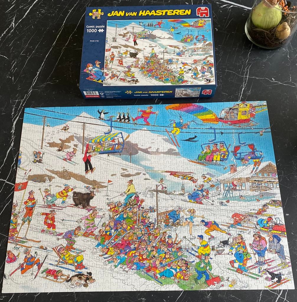 RUILEN Janvan Haasteren Puzzel wintersport Skiën Break a leg, Ophalen, 500 t/m 1500 stukjes, Zo goed als nieuw, Legpuzzel