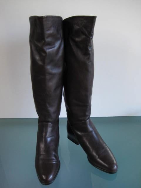 Bruine leren vintage laarzen 37/38 | Gratis verzenden, Hoge laarzen, Bruin, Verzenden, Zo goed als nieuw