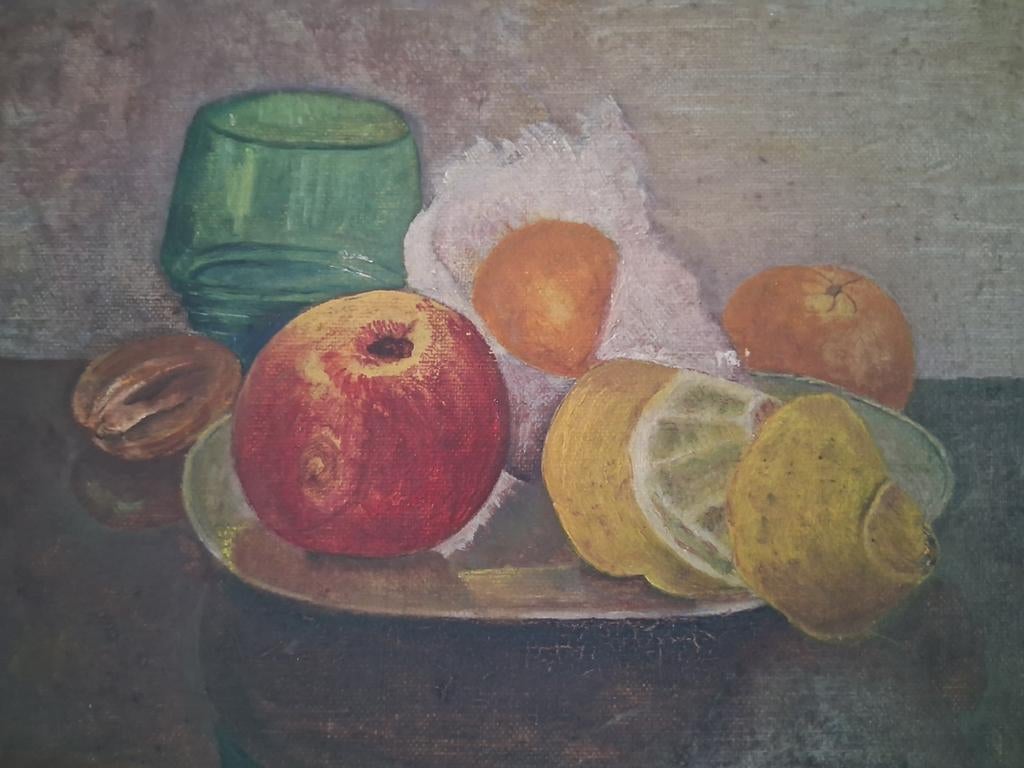 Impressionistisch stilleven schilderij gesigneerd 1943, Antiek en Kunst, Kunst | Schilderijen | Klassiek, Ophalen of Verzenden
