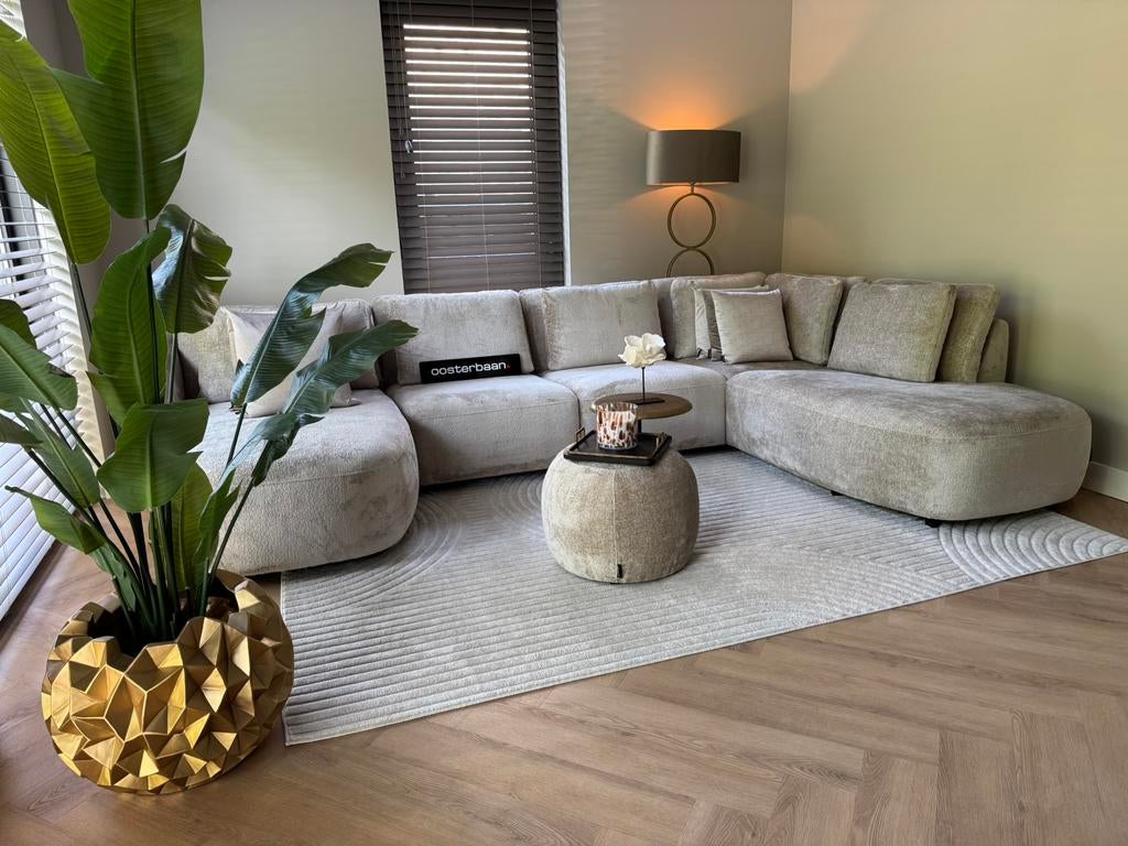 Luxe Organische U-bank Tessa 180x370x230cm NIEUW Beige Sand, Huis en Inrichting, Info@oosterbaanwonen.nl, Venus 31 8448CE Heerenveen