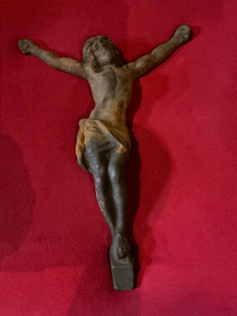 Antiek Gietijzeren Jezus Corpus ❤️ Jaren '20/'30, Ophalen of Verzenden