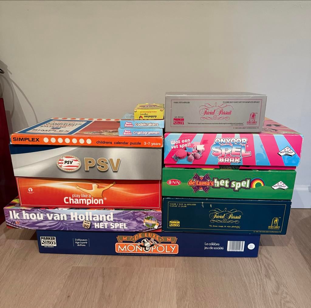Verzameling bordspellen en puzzel, Hobby en Vrije tijd, Gezelschapsspellen | Bordspellen, Ophalen of Verzenden, Gebruikt