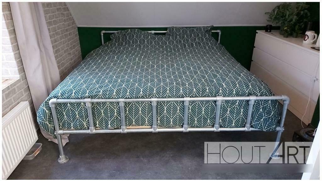 Steigerbuis bed frame - Een of tweepersoons mogelijk!, 90 cm, Overige kleuren, Info@hout-art.nl, Ophalen of Verzenden