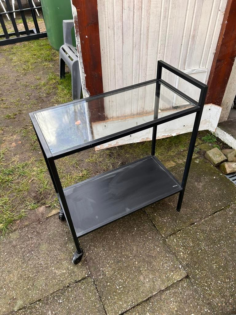 Serveerwagentje of sidetable, Ophalen, 50 tot 100 cm, Zo goed als nieuw, 25 tot 50 cm