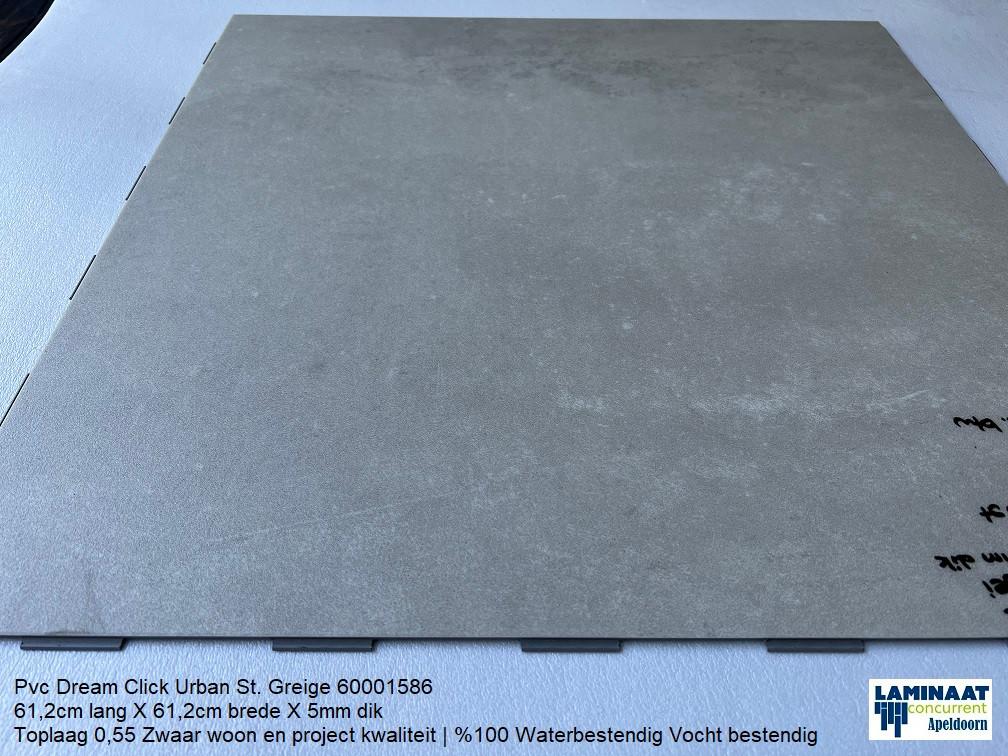 Pvc Dream Click Tegel St. Light Gregei 61cm lang X 61cm bred, 75 m² of meer, Nieuw, Ophalen of Verzenden, Pvc dream click tegel 61cm lang X 61cm bred