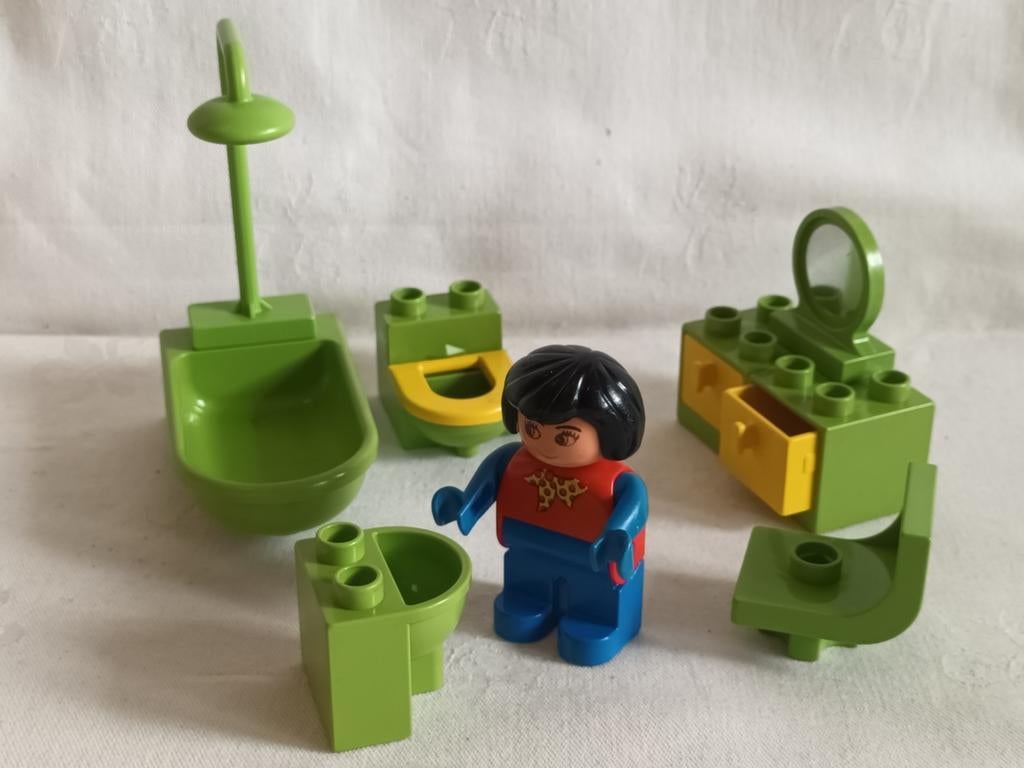 Vintage Duplo set 2754 Badkamer voor poppenhuis huis, Kinderen en Baby's, Speelgoed | Duplo en Lego, Ophalen of Verzenden, Zo goed als nieuw