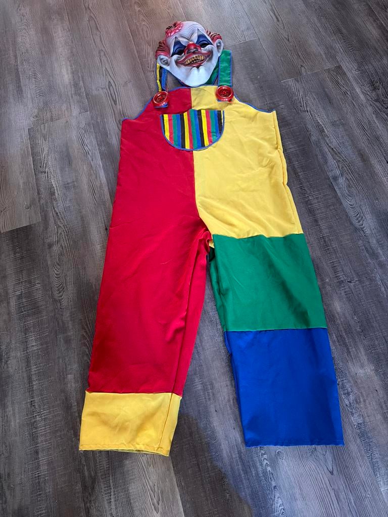 Carnavalskleding Clownspak Maat 110-116, Kinderen en Baby's, Carnavalskleding en Verkleedspullen, Ophalen of Verzenden, Zo goed als nieuw