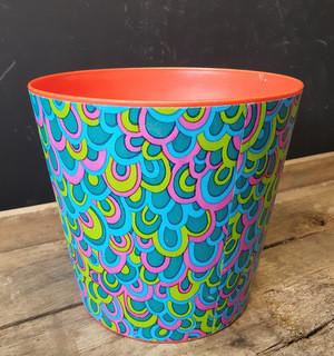 2214 Vintage plastic prullenbakje met schattig retro motief, Ophalen of Verzenden, Gebruikt, Kunststof, Minder dan 50 cm