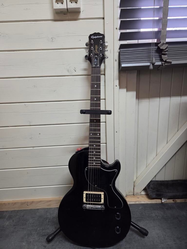 Epiphone Les Paul Junior - Zwart, Muziek en Instrumenten, Ophalen, Gebruikt, Solid body, Epiphone