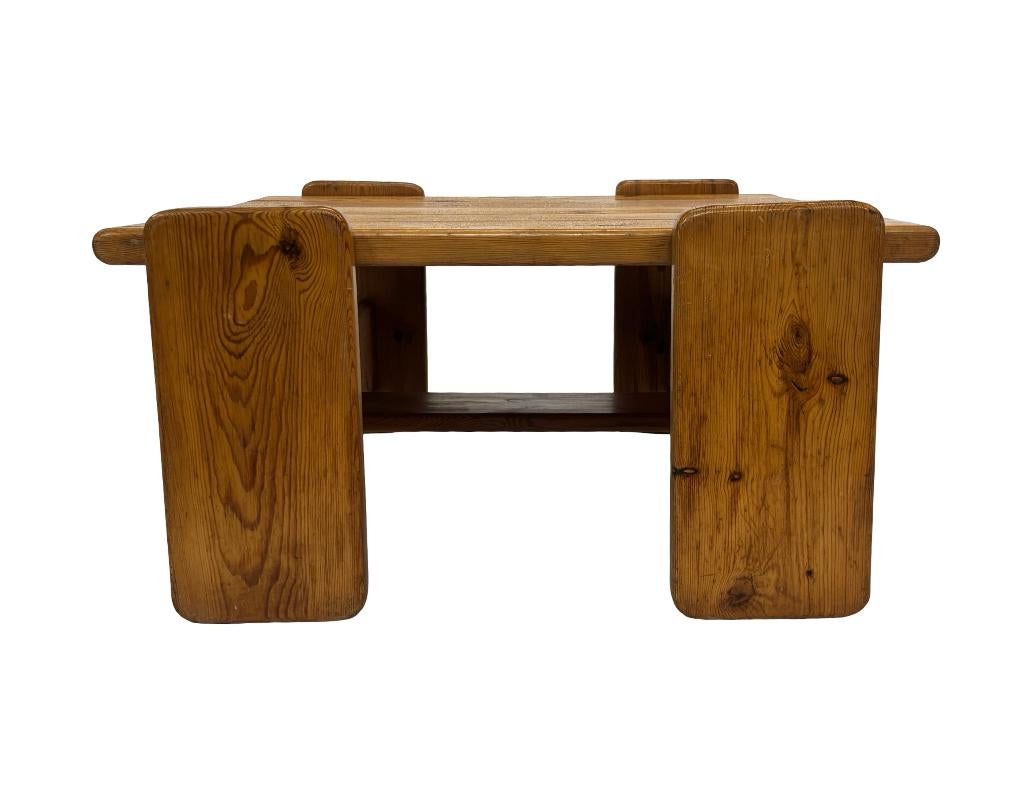 Vintage Salontafel Pinewood Design Jaren 70 Coffee Table, Vintage, Gebruikt, 100 tot 150 cm, Vintage
