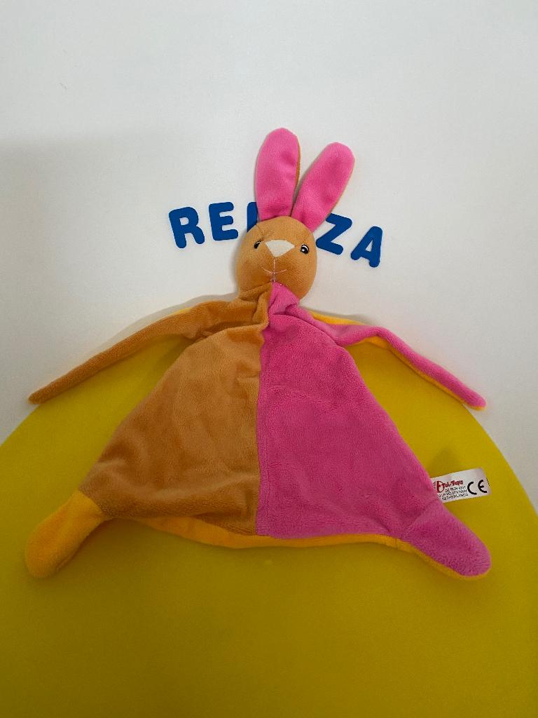 5479 toi-toys action doekje konijn roze 2x, Kinderen en Baby's, Speelgoed | Knuffels en Pluche, Ophalen of Verzenden, Zo goed als nieuw