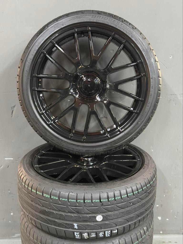 19 inch 5x112 fits Mercedes A B C Klasse Zwart glans et45, 19 inch, Velg(en), Nieuw, Ophalen of Verzenden