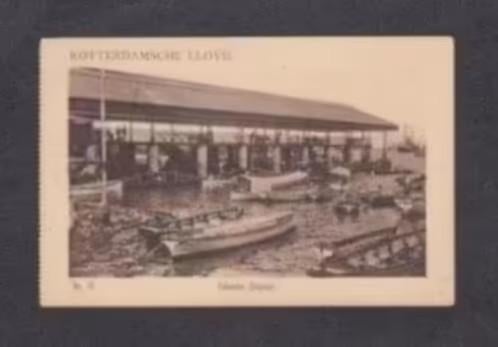 Rotterdamsche Lloyd Colombo Ceylon Boten Vlaardingen 1913., Ophalen of Verzenden, Voor 1920, Gelopen, Buiten Europa