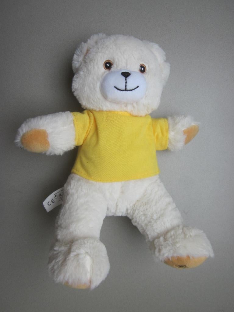 Xpect Robijn Robijntjr beer beertje met geel nylon shirt, Kinderen en Baby's, Speelgoed | Knuffels en Pluche, Ophalen of Verzenden