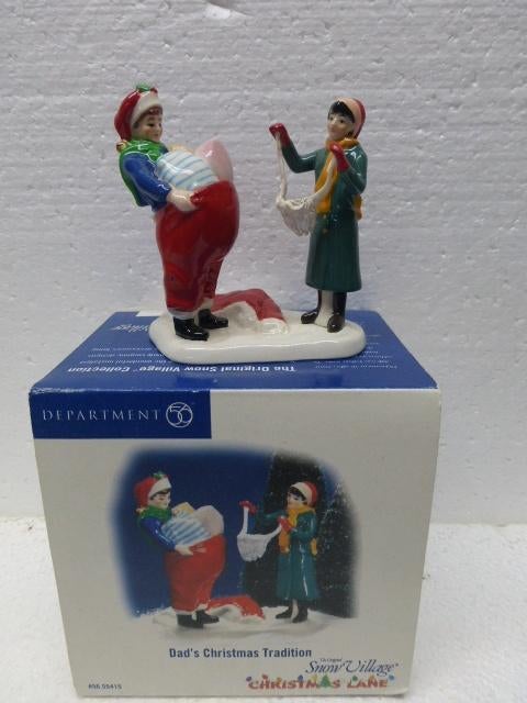 department 56 dad's christmas tradition kerstdorp poppetjes, Ophalen of Verzenden, Zo goed als nieuw