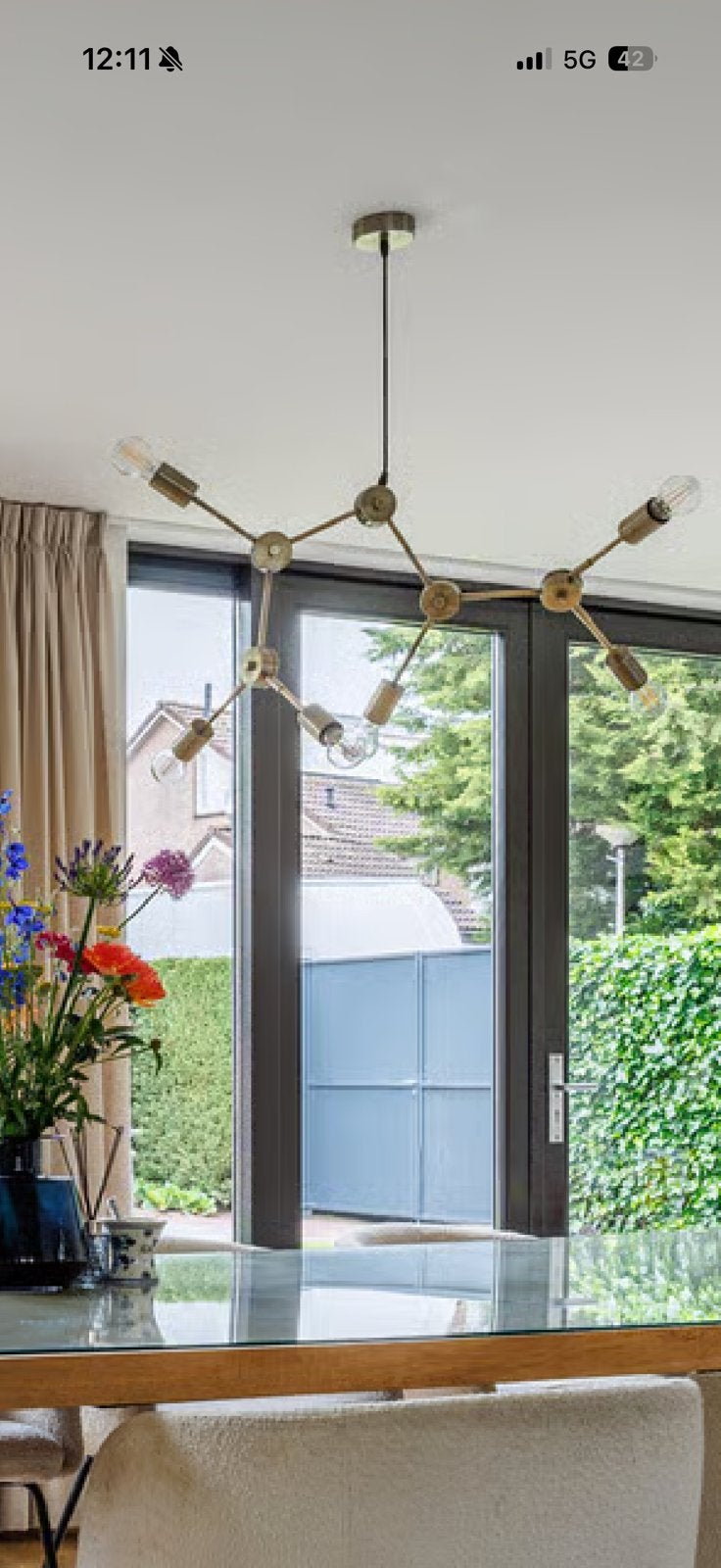 Prachtige lamp voor in de woonkamer/keuken., Huis en Inrichting, Ophalen, Zo goed als nieuw