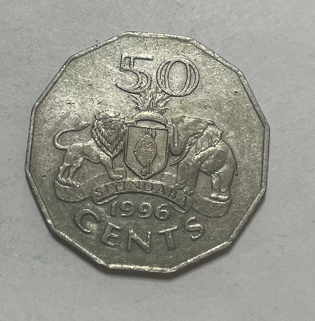 50 cent Swaziland 1996, Postzegels en Munten, Ophalen of Verzenden, Overige landen