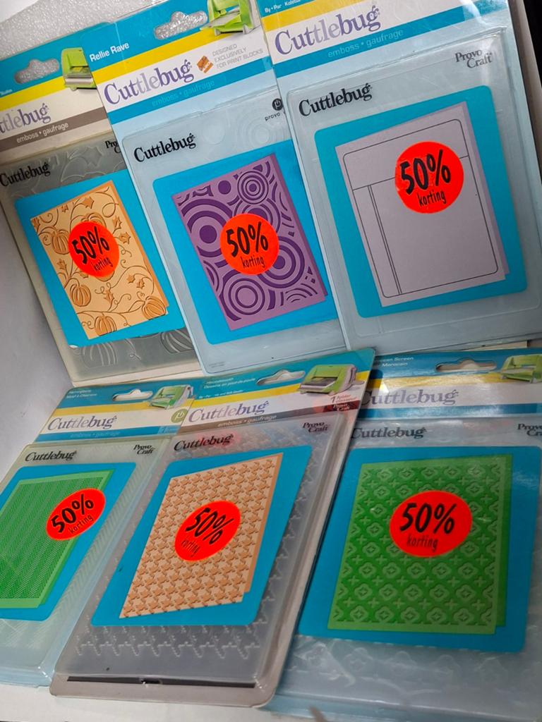 6x Cuttlebug Embossing Mallen - Diverse Designs, Geschikt voor karton, Overige thema's, Gereedschap of Toebehoren, Nieuw
