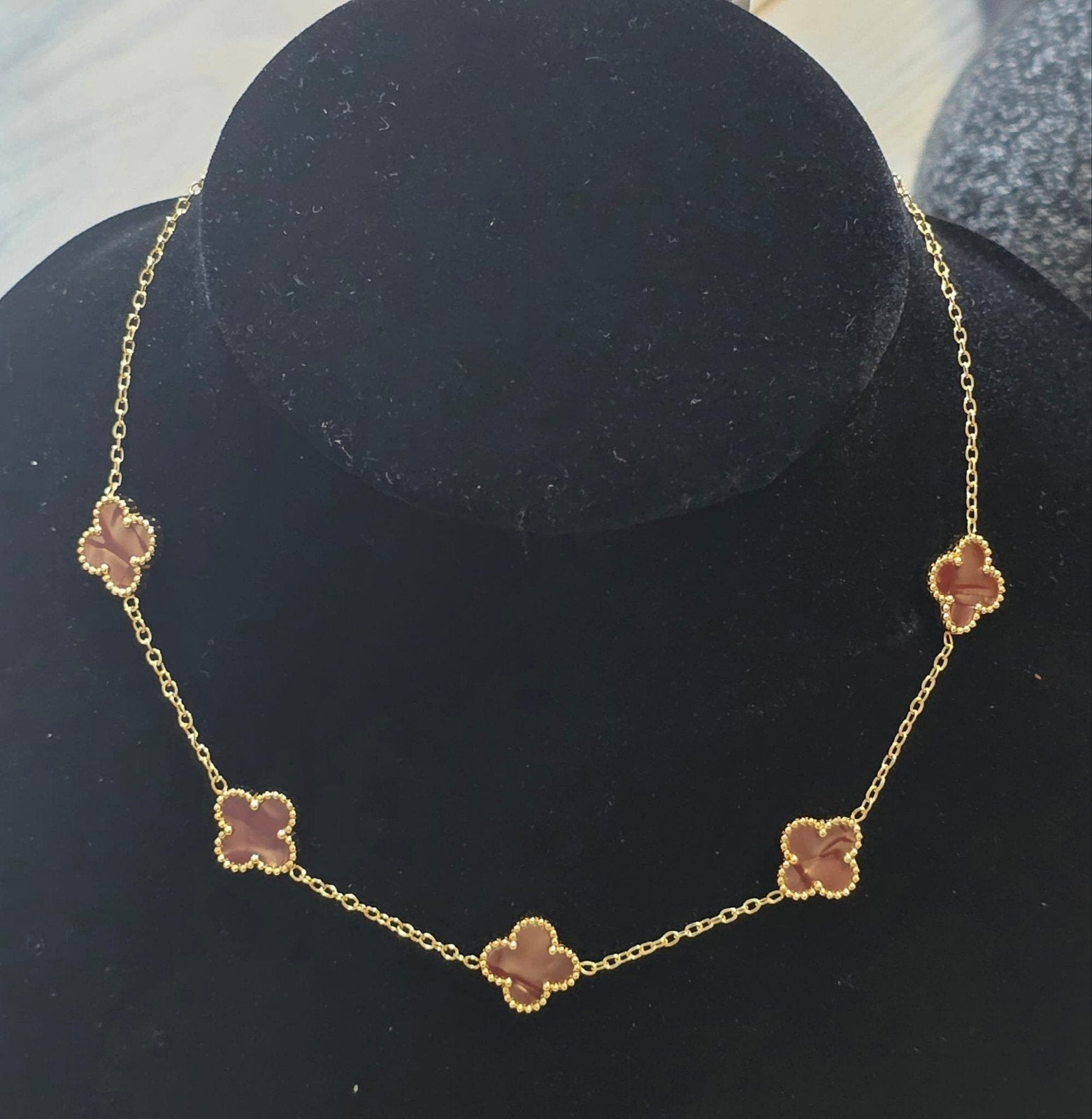 Grote Klaver 4 Ketting Van Cleef Stijl in Diverse Kleuren, Ophalen of Verzenden
