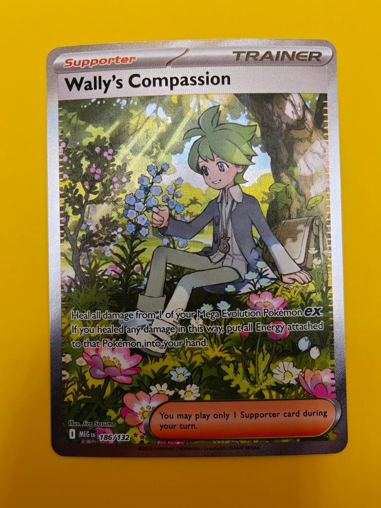 Wally's Compassion SIR - Mega Evolution Base Set, Hobby en Vrije tijd, Verzamelkaartspellen | Pokémon, Zo goed als nieuw, Verzenden