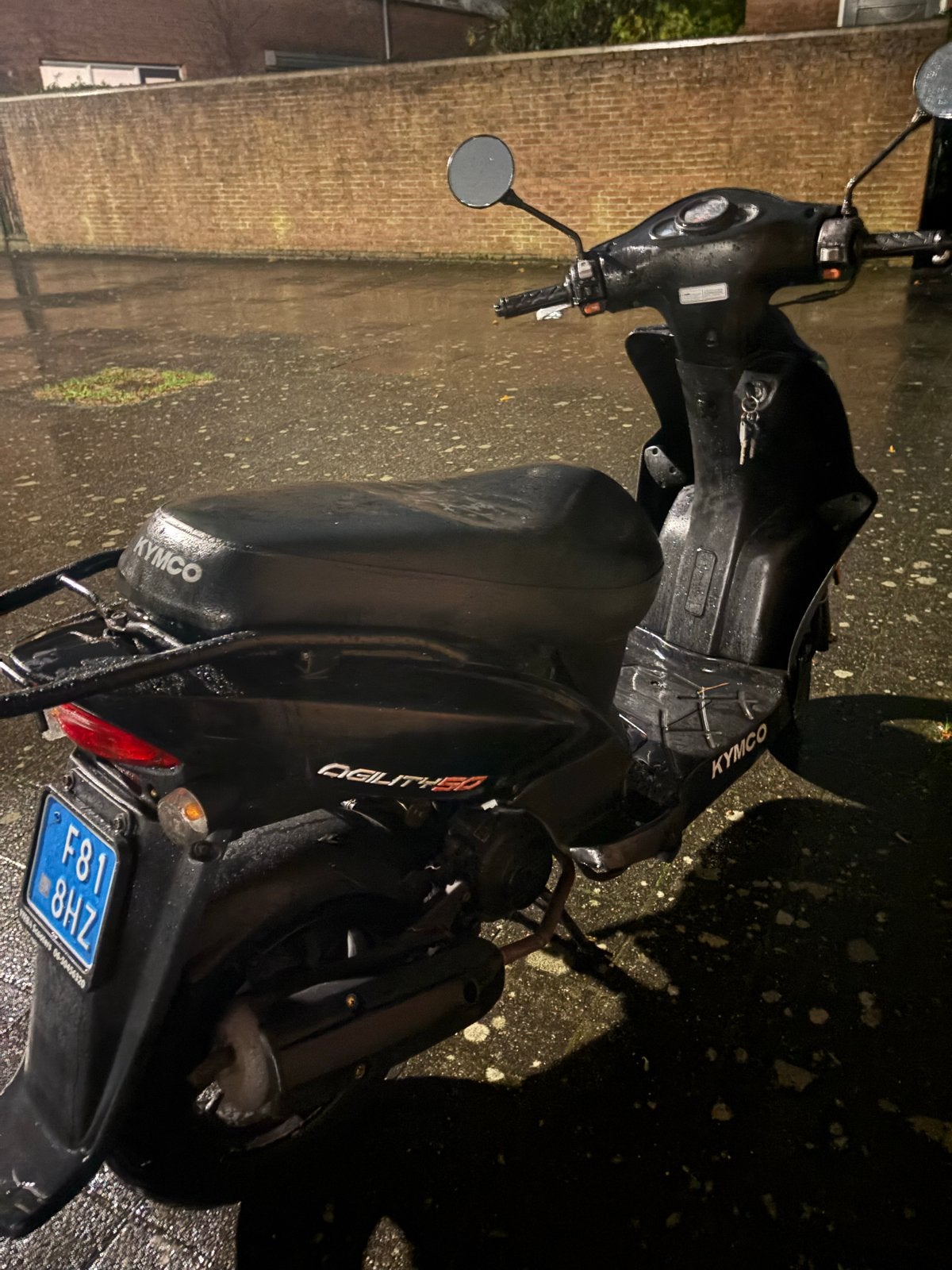 Kymco Agility 50 Scooter - Zwart, Fietsen en Brommers, Gebruikt, Maximaal 45 km/u, Ophalen of Verzenden, Agility