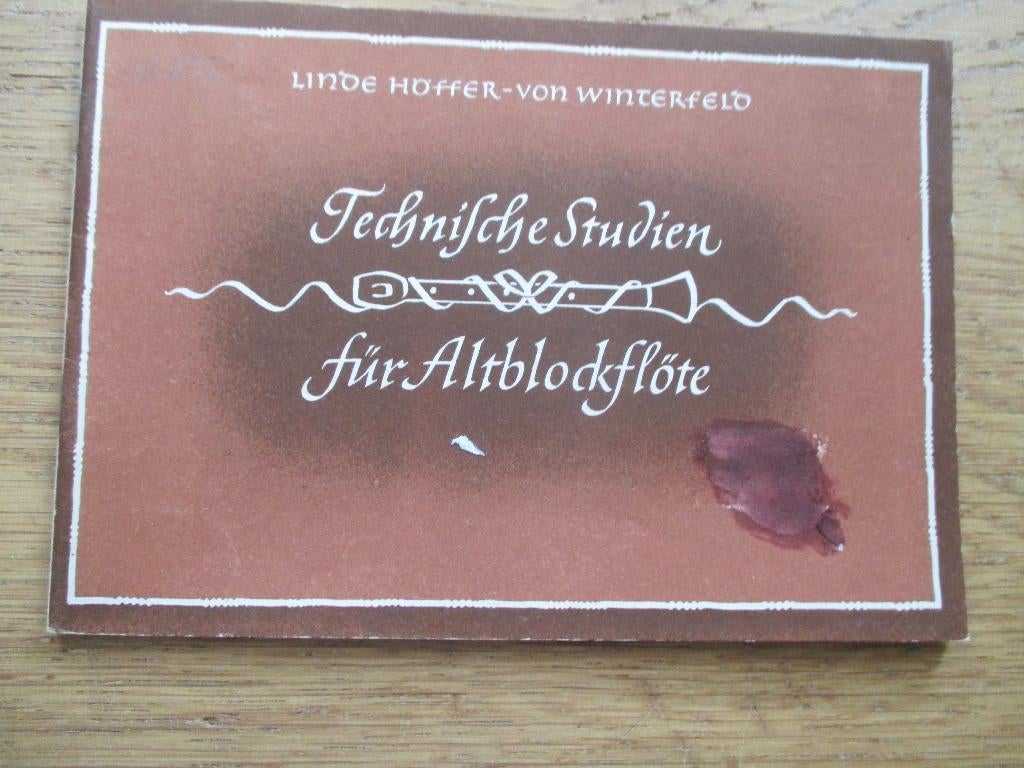 TECHNISCHE STUDIES VOOR ALT BLOKFLUIT, Gebruikt, Klassiek, Les of Cursus, Ophalen of Verzenden