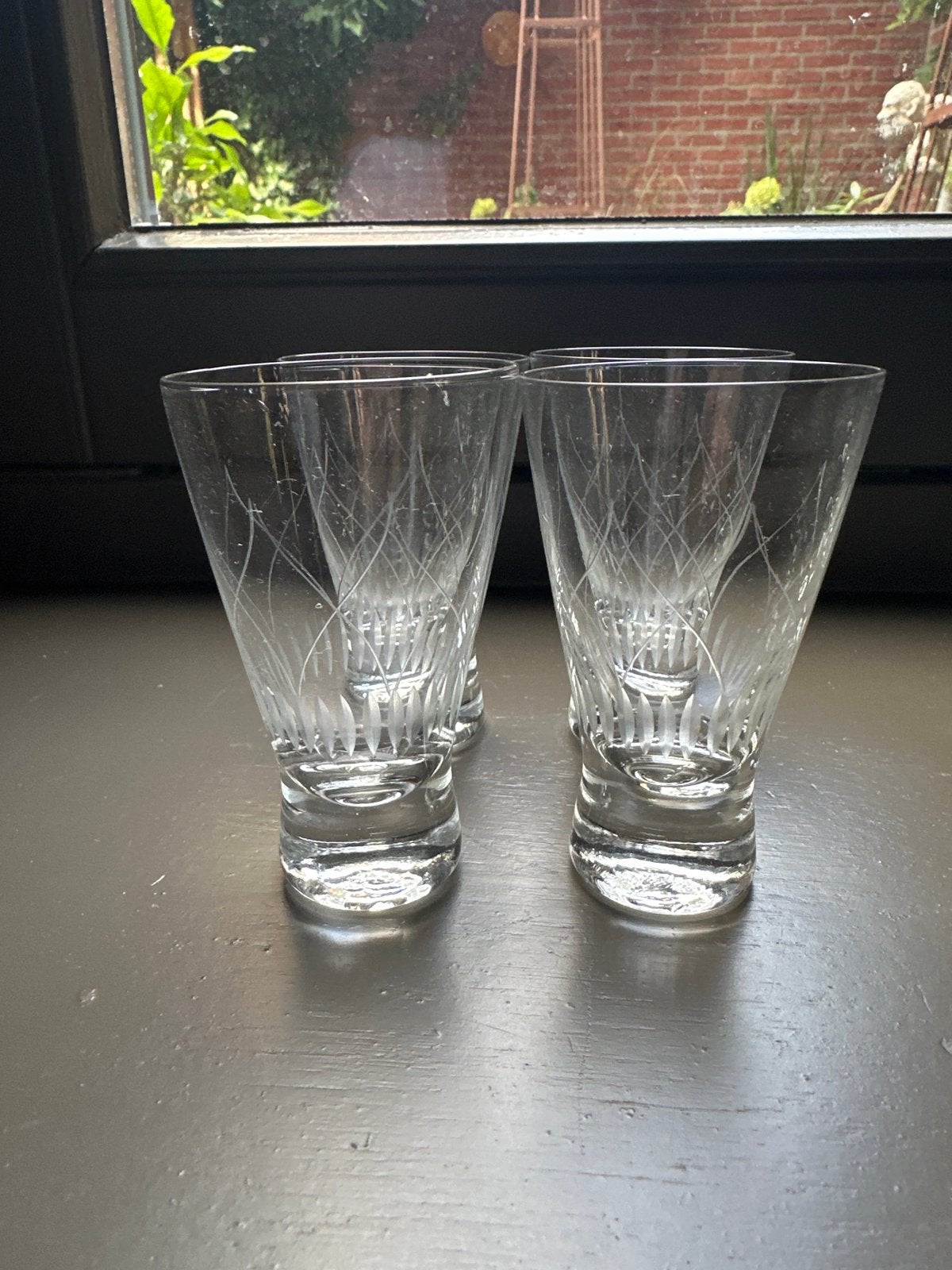 Set van 12 vintage kristallen glaasjes, Antiek en Kunst, Antiek | Glas en Kristal, Ophalen of Verzenden
