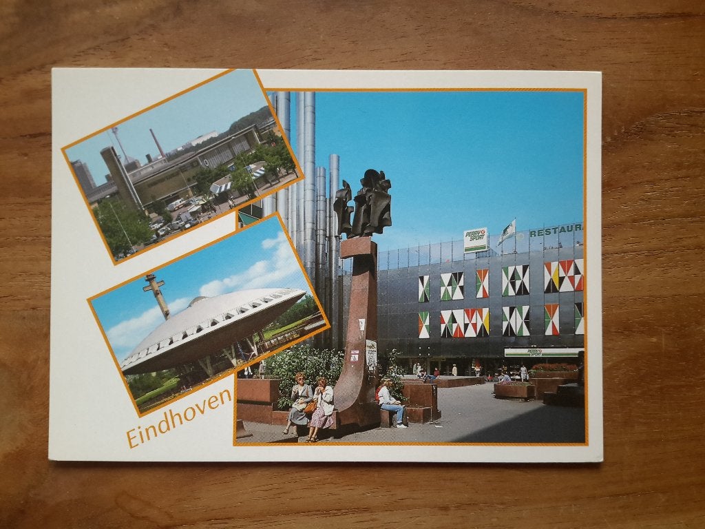 ak Eindhoven 3 luik Evoluon, Ophalen of Verzenden, 1960 tot 1980, Ongelopen, Noord-Brabant