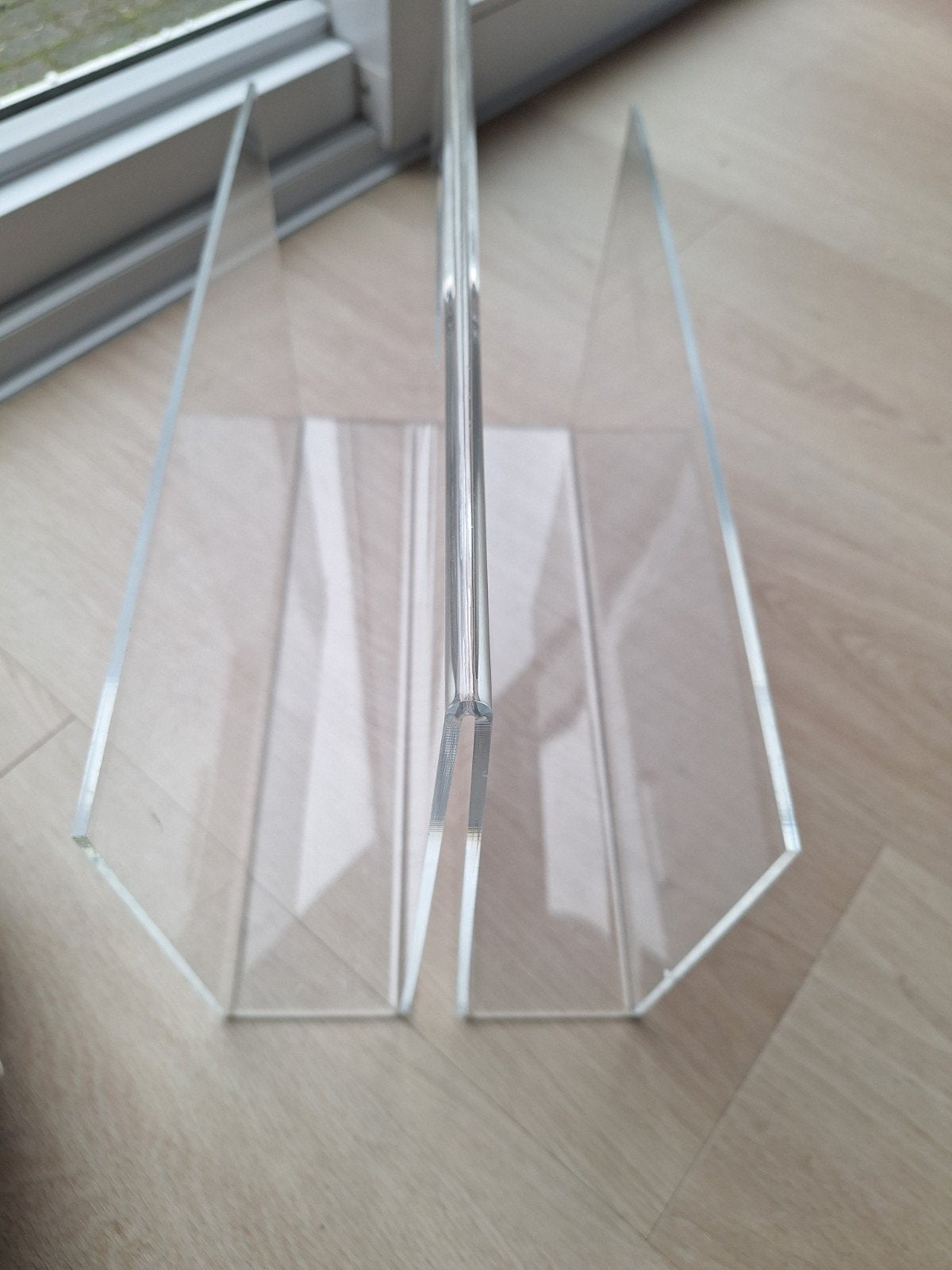 Transparante Plexiglas Tijdschriftenhouder Space Age design, Ophalen, Gebruikt, Kunststof, Modern