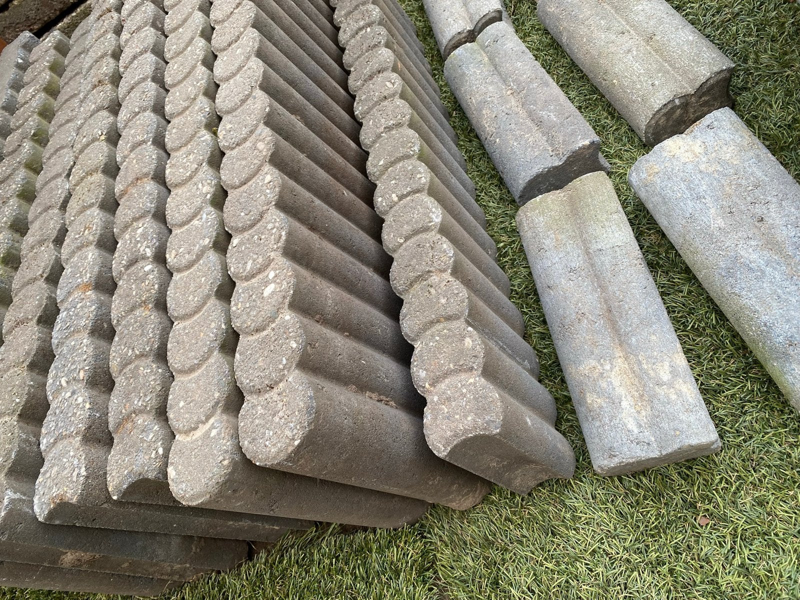 Meer dan 5,5 m Betonnen rondo band pallisade - Gebruikt, Gebruikt, Ophalen of Verzenden, Border, Beton