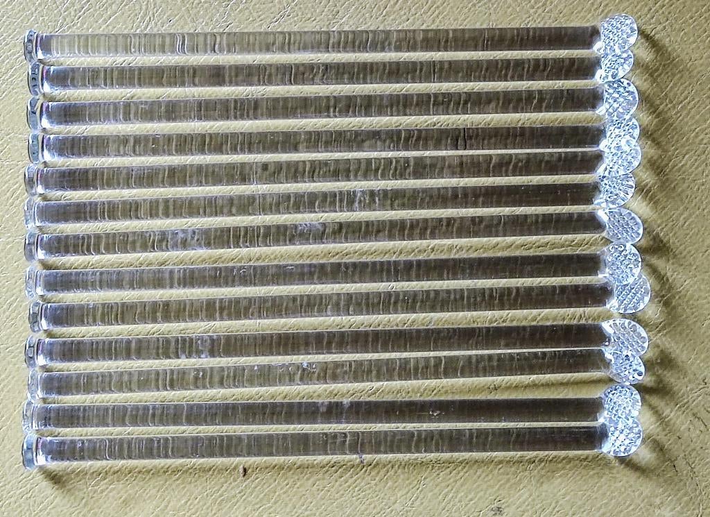 Glazen roerstaafjes voor thee of cocktails, Ophalen of Verzenden, Nieuw, Glas