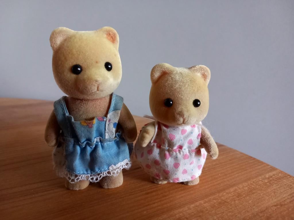 Sylvanian families vintage beertjes/moeder/dochter, Ophalen of Verzenden, Gebruikt
