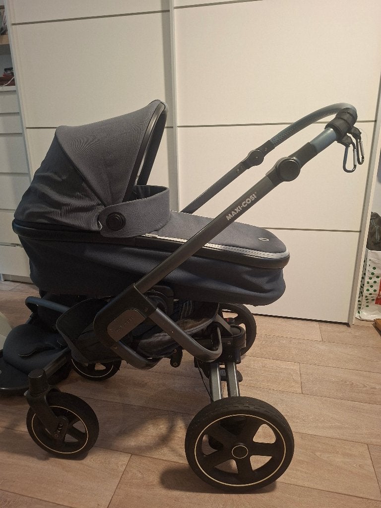 Maxi-Cosi Combiwagen met reiswieg en zitje, Ophalen, Gebruikt, Combiwagen, Verstelbare duwstang
