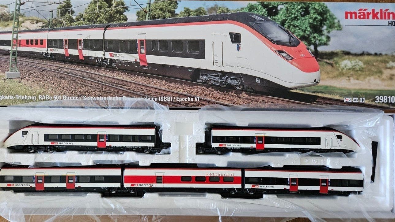 Marklin 39810 RABe 501 "Giruno" treinstel van de SBB, Hobby en Vrije tijd, Modeltreinen | H0, Wisselstroom, Treinset, Ophalen of Verzenden