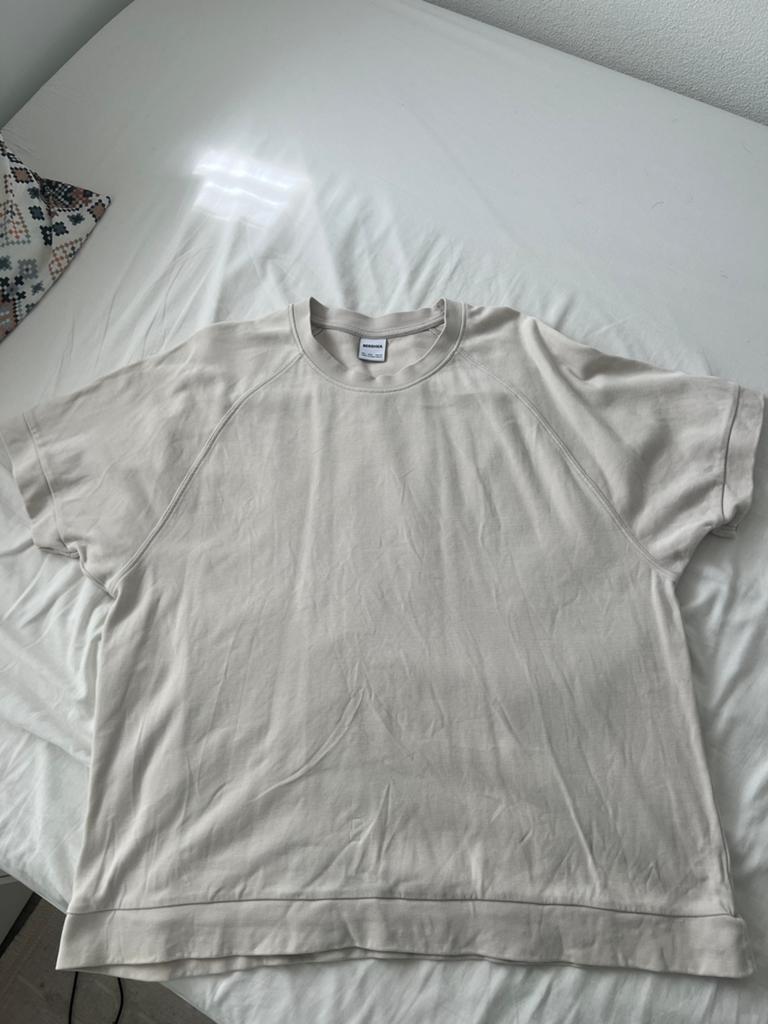 Bershka Oversized T-shirt Beige, Kleding | Heren, T-shirts, Ophalen of Verzenden, Zo goed als nieuw, Maat 52/54 (L), Beige