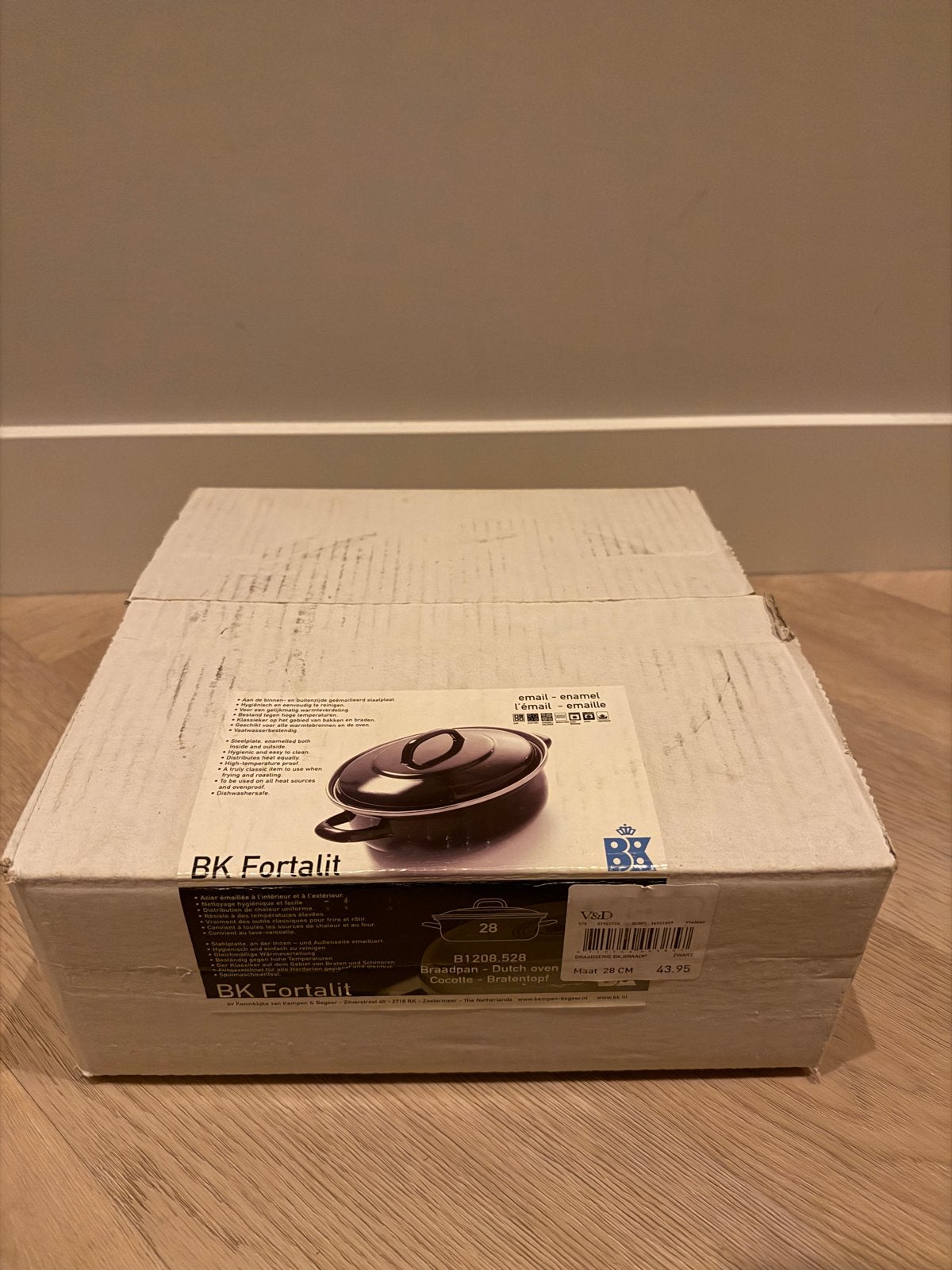 BK Fortalit Braadpan - 28 cm - Emaille, Braadpan, Met deksel, BK, Nieuw