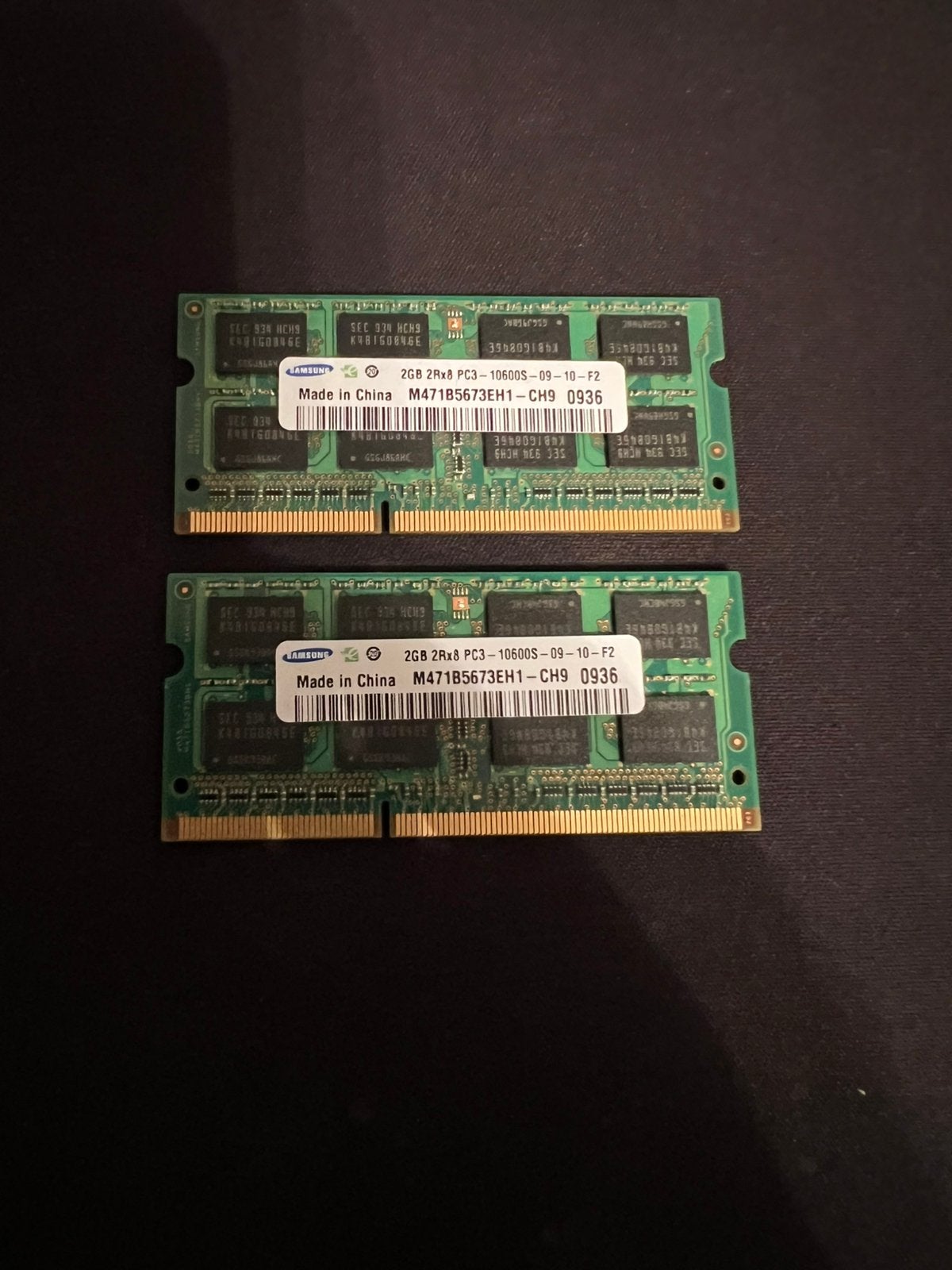 2 2GB DDR3 laptopgeheugen – 4GB totaal – getest, Gebruikt, DDR3, Ophalen of Verzenden, Laptop