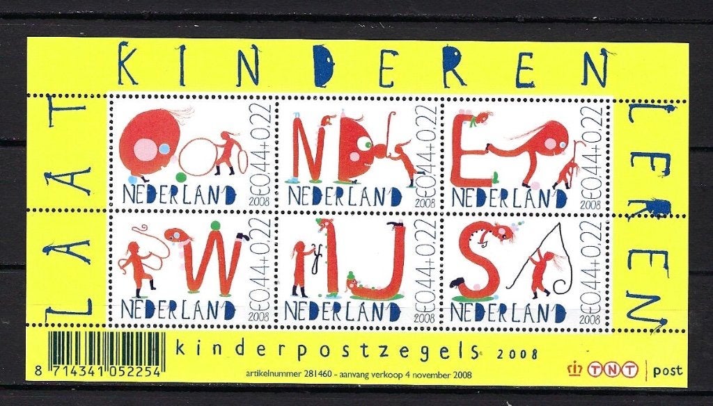 NVPH Blok 2608 (Kinderzegels/laat kinderen leren) Postfris, Postzegels en Munten, Ophalen of Verzenden, Na 1940, Postfris