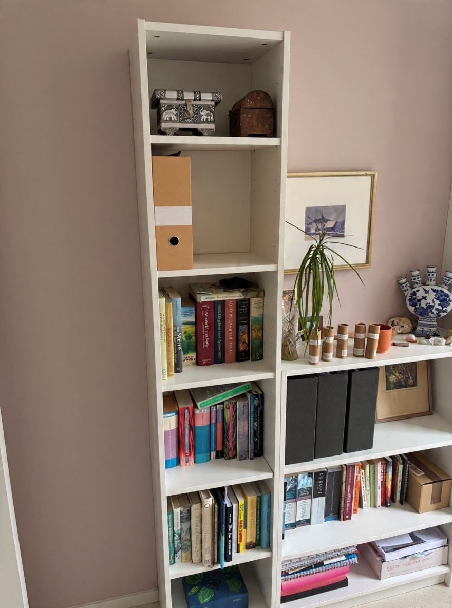 IKEA Billy kasten - Set van 2 boekenkasten, Huis en Inrichting, Ophalen, Met plank(en), Gebruikt, 200 cm of meer