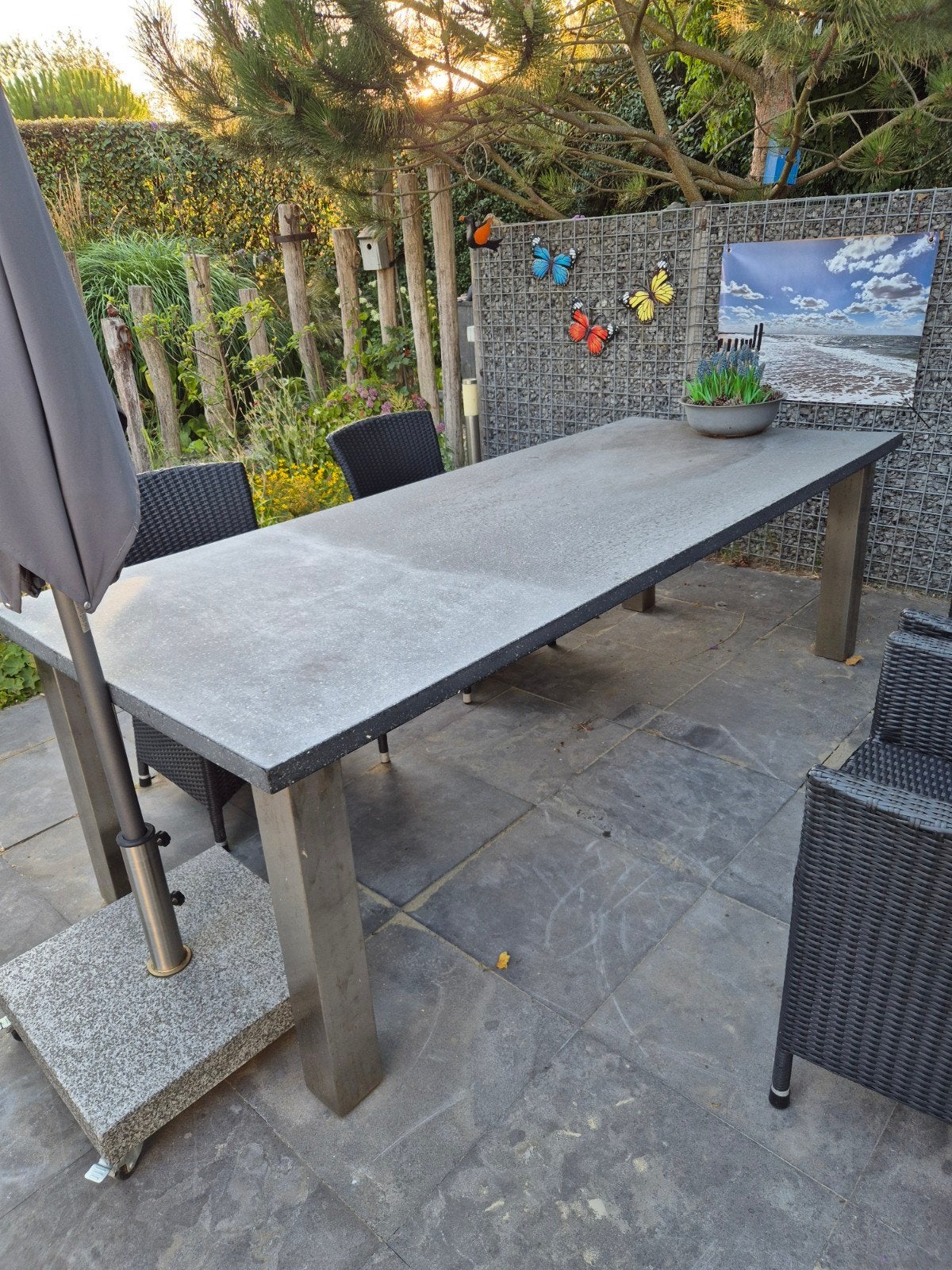Tuintafel 240x100, Ophalen, Gebruikt, Rechthoekig