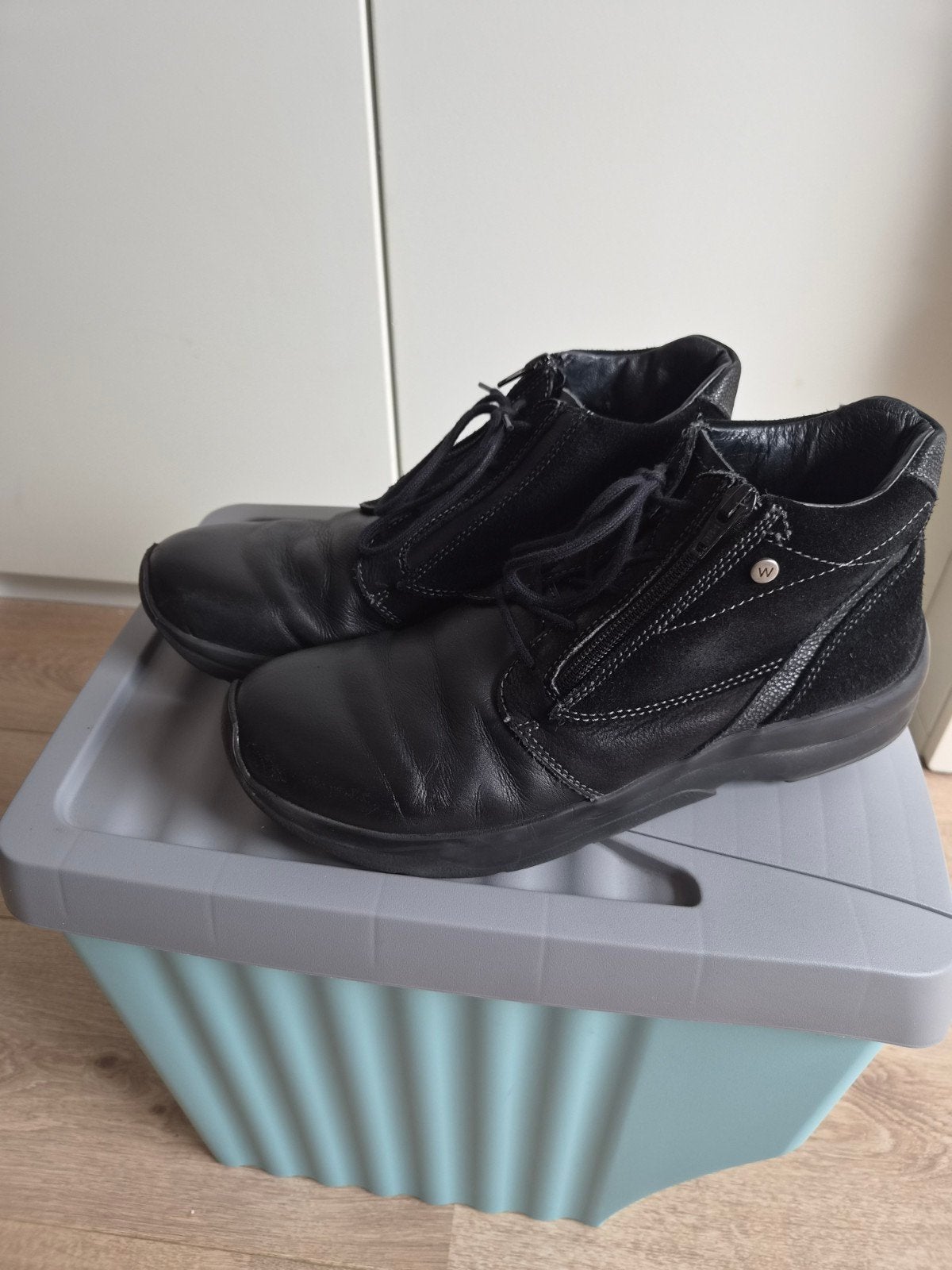 Wolky zwarte leren schoenen maat 42, Volky, Schoenen met lage hakken, Zwart, Ophalen of Verzenden