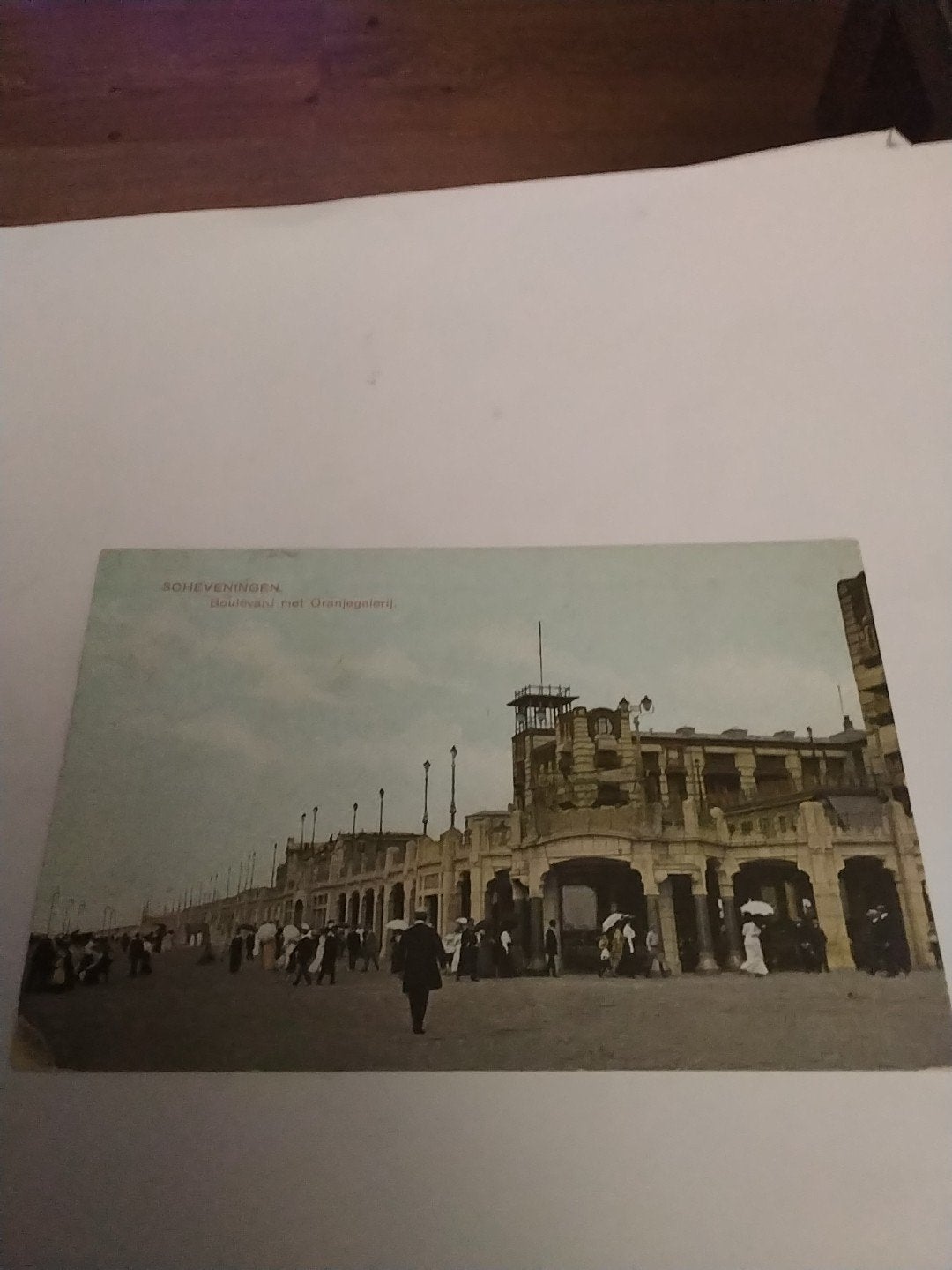 Oude ansichtkaart Scheveningen, Kurhaus met Oranjegalerij, Ophalen of Verzenden, 1920 tot 1940, Gelopen, Zuid-Holland