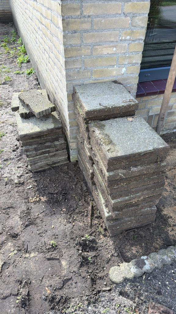 GRATIS stoeptegels 30x30cm, Tuin en Terras, Ophalen, Gebruikt, Klinkers, 5 tot 10 m²