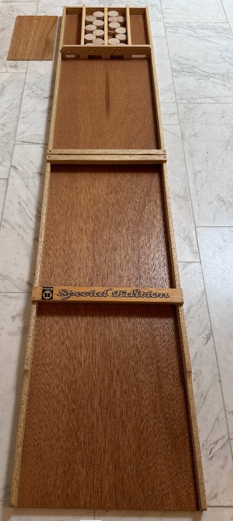 sjoelbak Heemskerk | special edition | zgan hout | 2m, Ophalen, Zo goed als nieuw