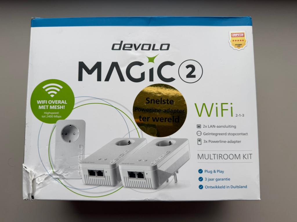 Devolo Magic 2 Powerline-adapter WiFi 2-1-3, Computers en Software, WiFi-versterkers, Ophalen of Verzenden, Zo goed als nieuw