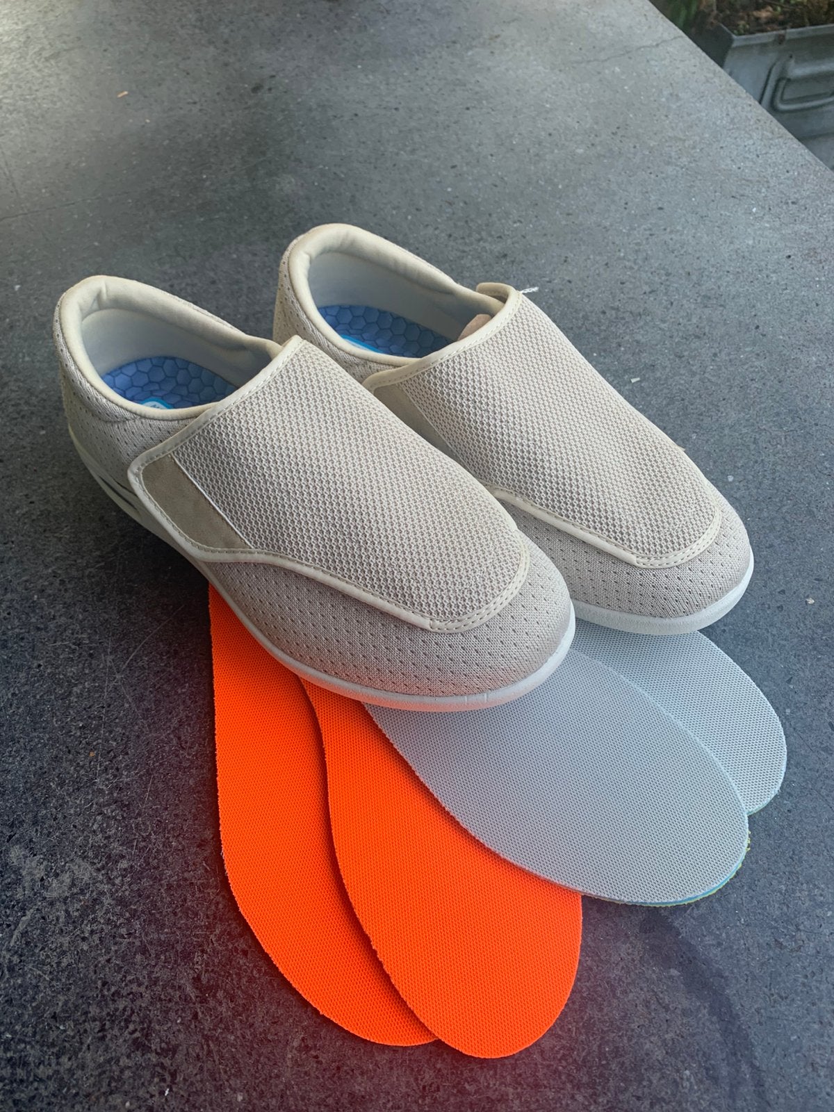 Schoenen voor gezwollen (diabetes) voet klittenband 40,5 nw, Beige, Overige typen, Nieuw, Ophalen of Verzenden