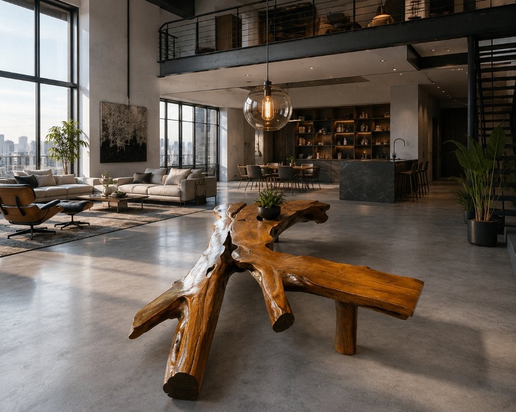 Monumental Rootwood Coffee Table Organic Modern Design, Huis en Inrichting, Tafels | Salontafels, Ophalen, 200 cm of meer, 50 tot 100 cm