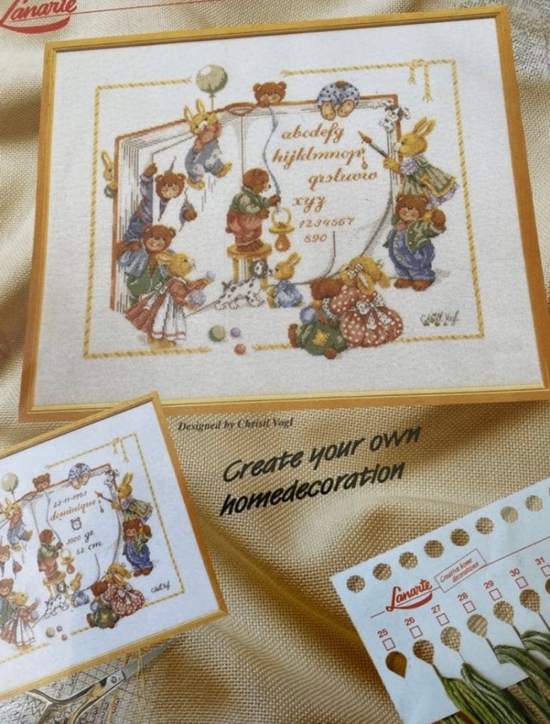 BORDUURPAKKET LANARTE BERENBOEK CHRISTL VOGL, Hobby en Vrije tijd, Borduren en Borduurmachines, Verzenden, Nieuw, Handborduren