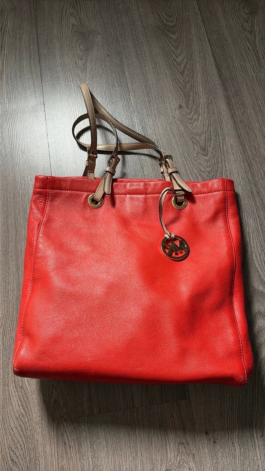 Michael Kors Handtas Rood Leer - Zo goed als nieuw, Ophalen of Verzenden, Zo goed als nieuw, Rood, Handtas