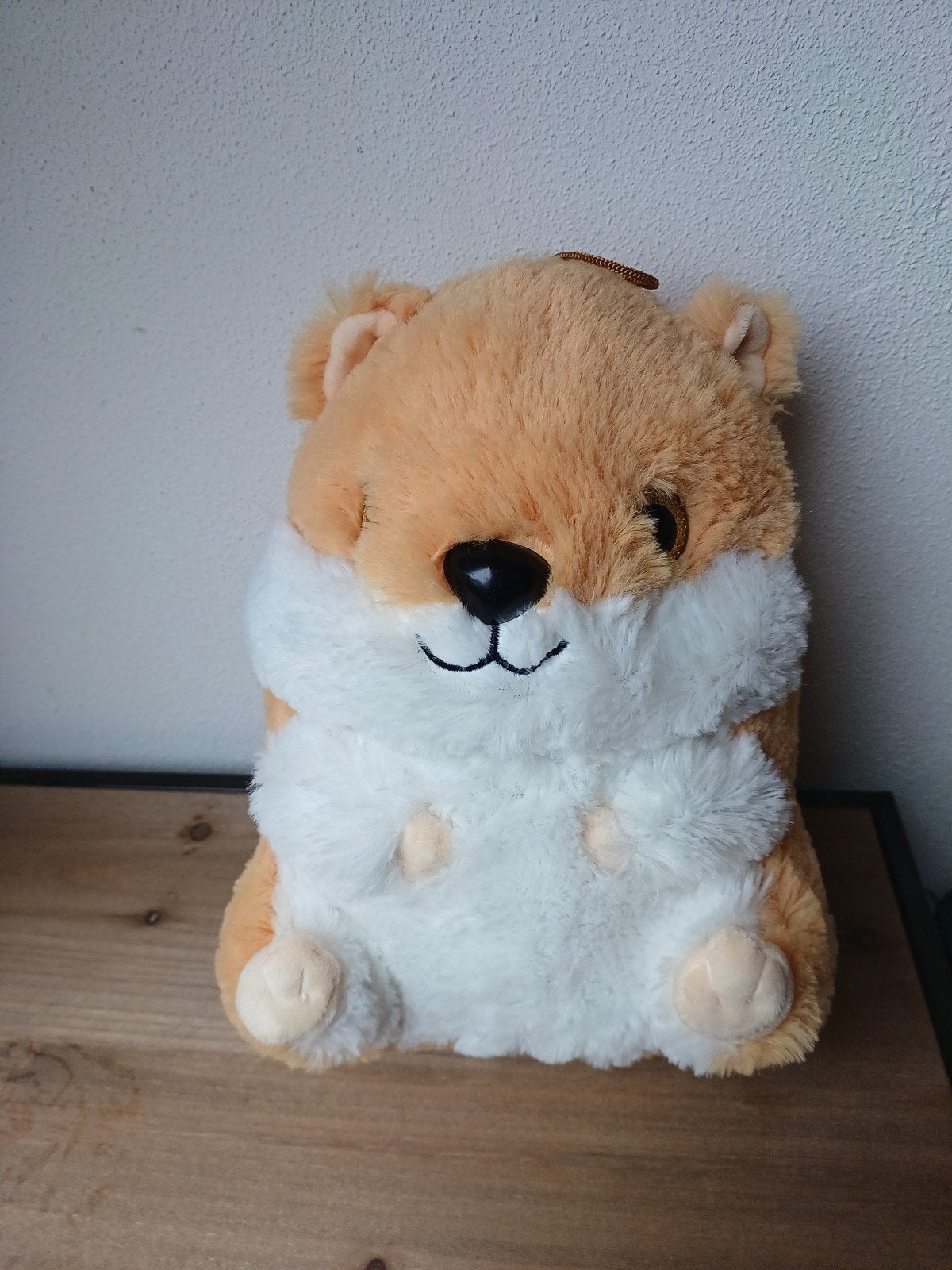 Schattige hamster knuffel met glitter ogen, Hamster, Ophalen of Verzenden, Zo goed als nieuw, Middelgroot (20 tot 80 cm)